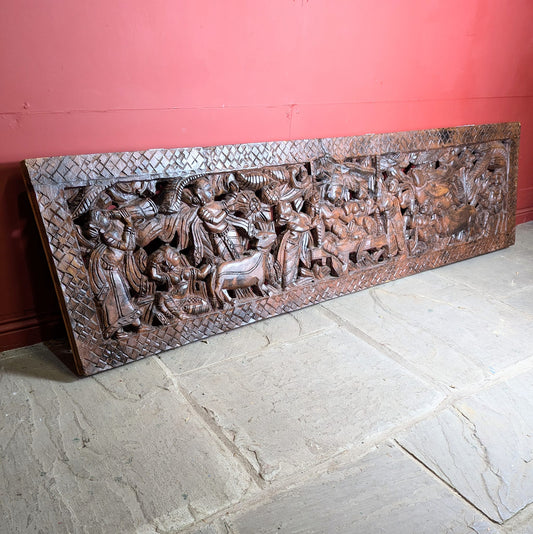 Carved Indian Panel