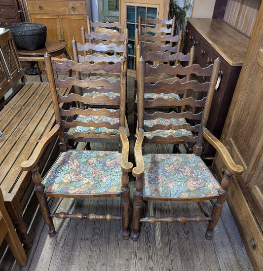 Set of 8 Ladder Back Chairs