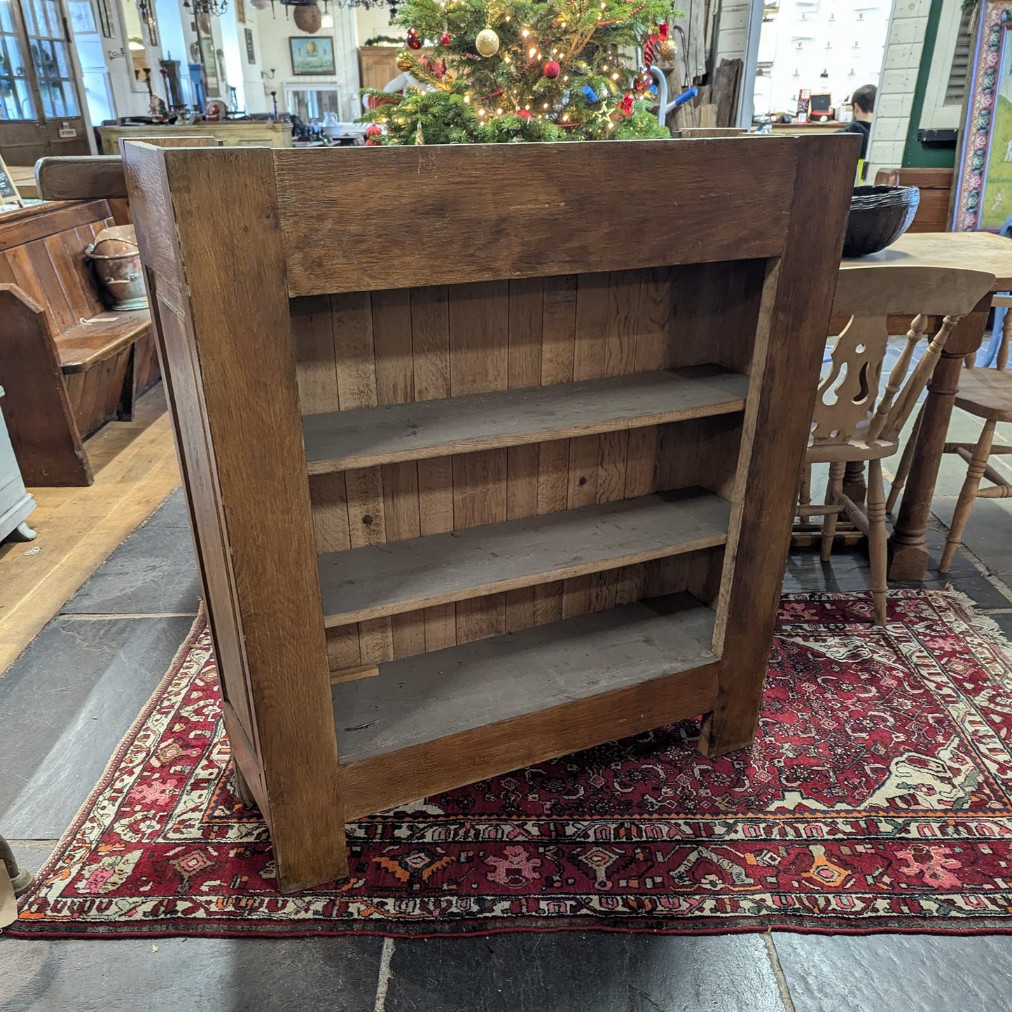 Oak Bar with Heavy Slate Top