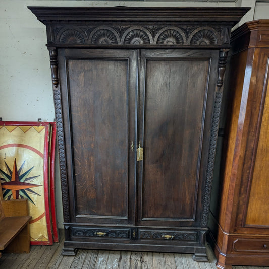 Large Knockdown Wardrobe with Dark Staining