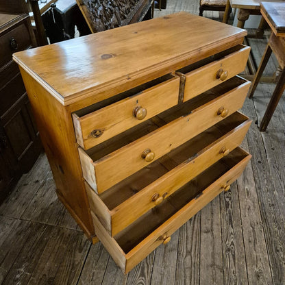 Waxed Pine Chest of Drawers