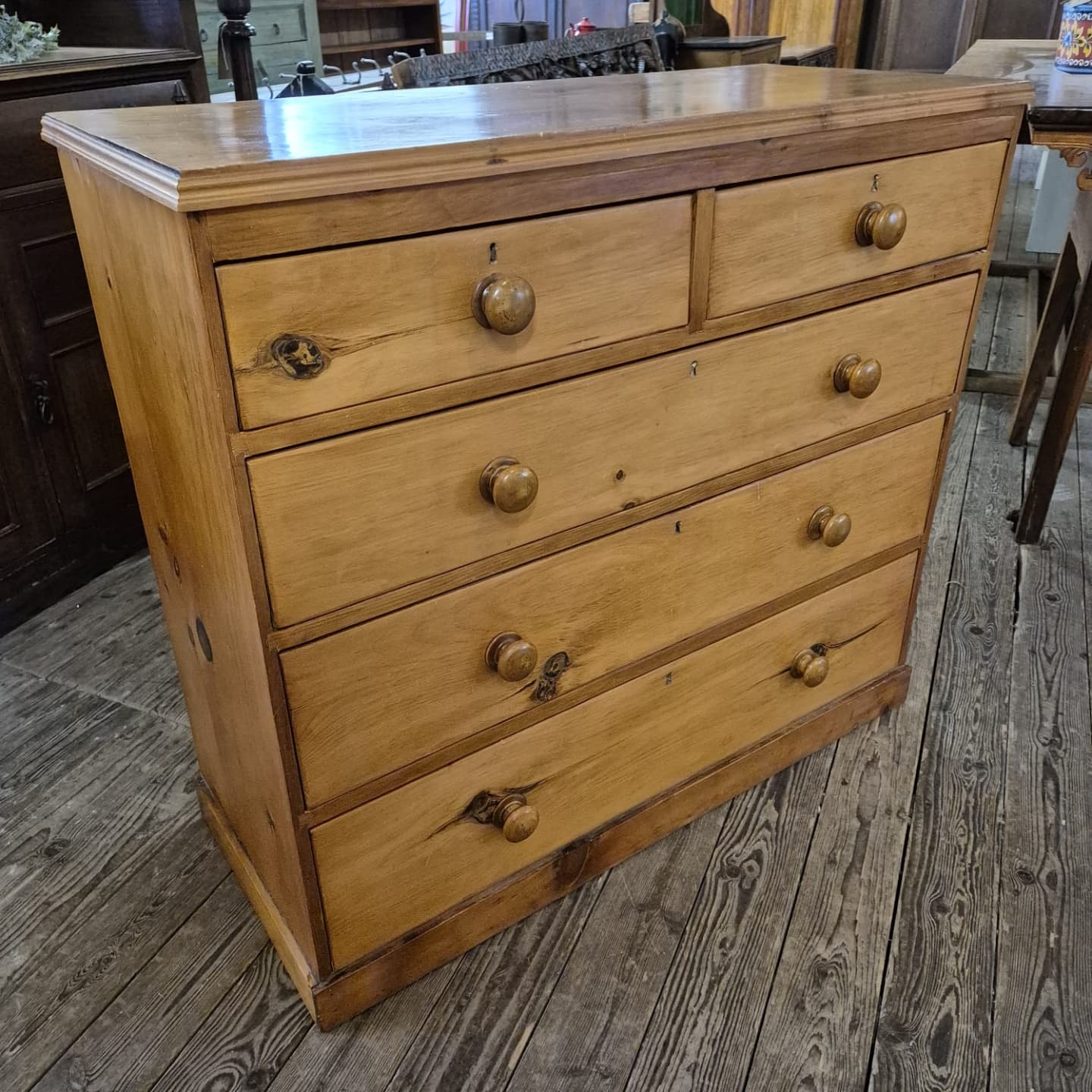 Waxed Pine Chest of Drawers