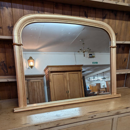 Overmantle Mirror with Aged Gold Finish