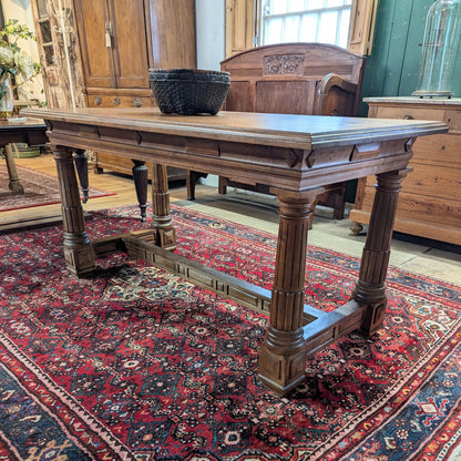 Antique Elm Library Table