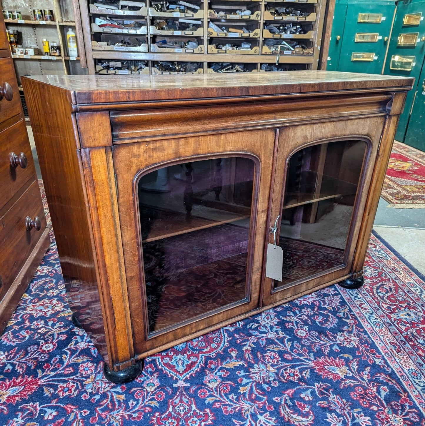 Low Victorian Glazed Cupboard