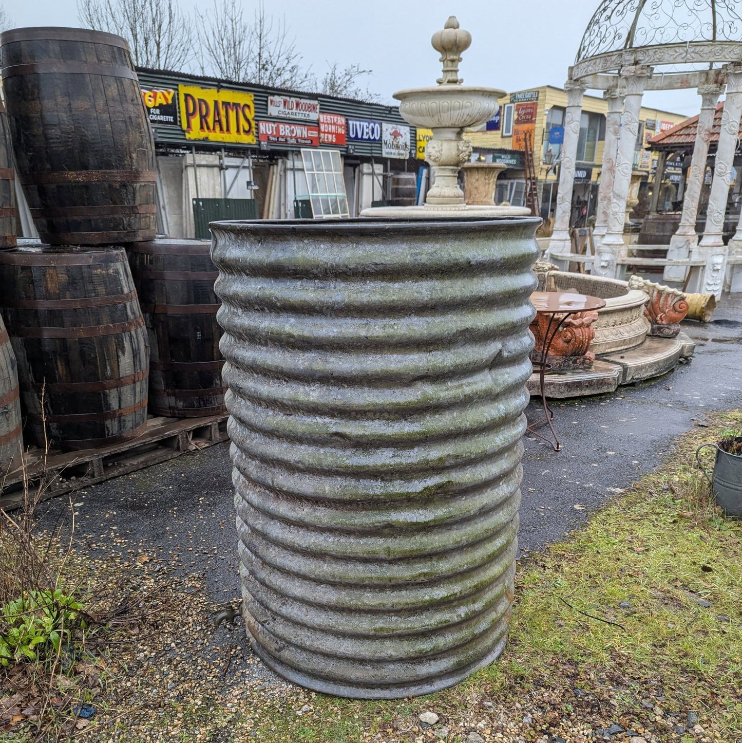 Galvanised Water Drum