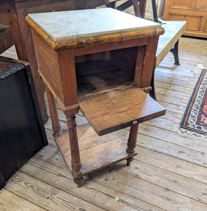 Antique Marble Top Pot Cupboard