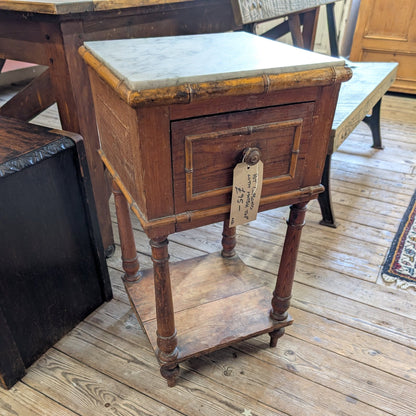 Antique Marble Top Pot Cupboard