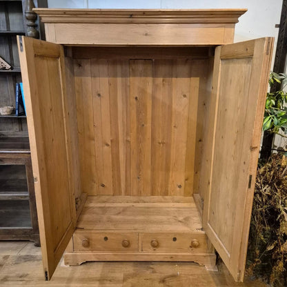 Waxed Pine Knockdown Wardrobe