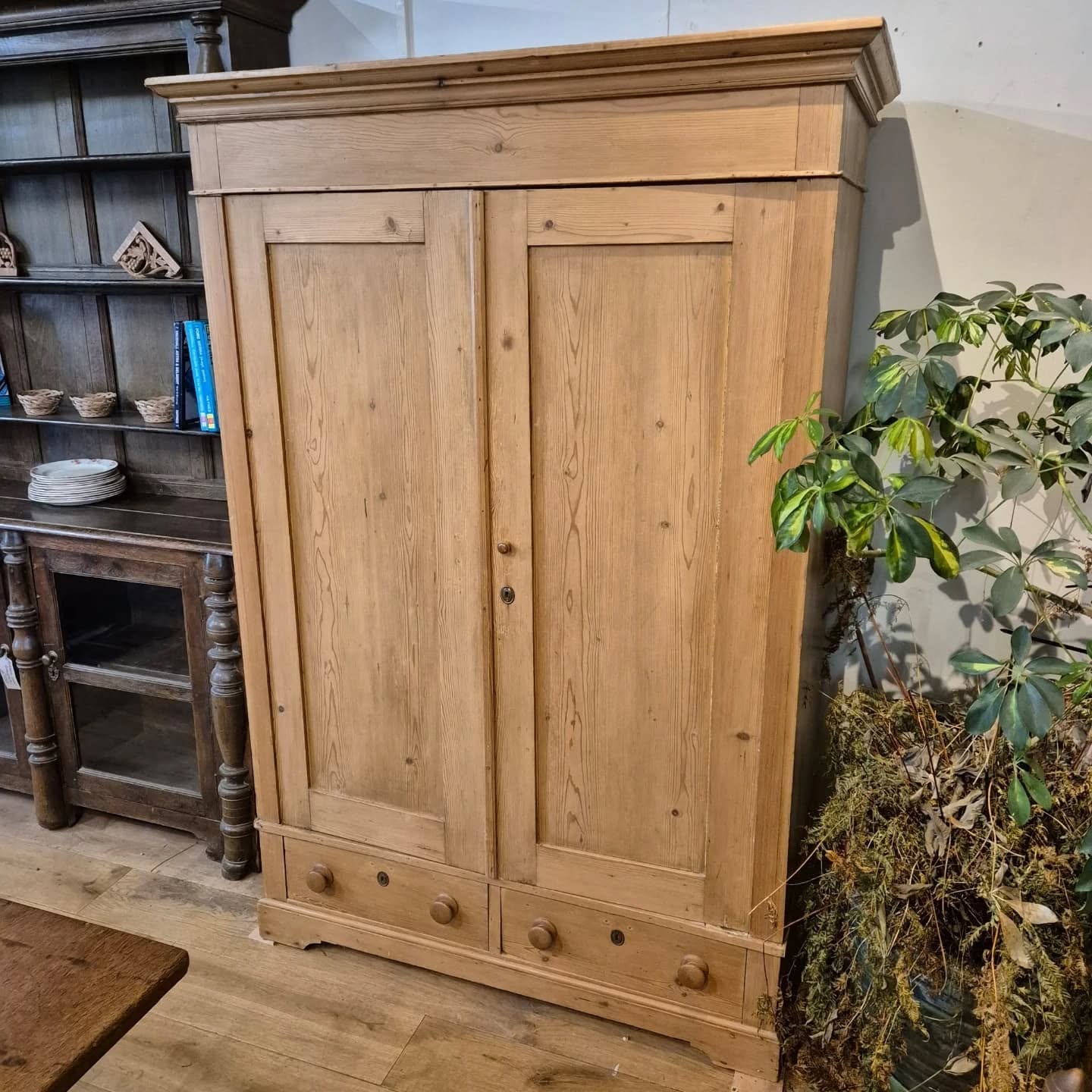 Waxed Pine Knockdown Wardrobe
