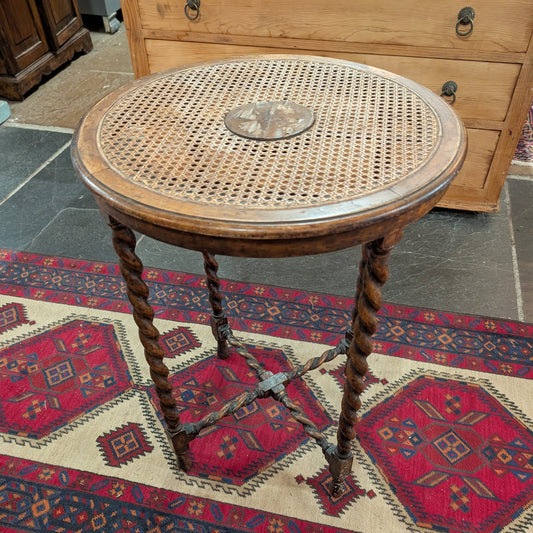 Little Side Table with Rattan Top