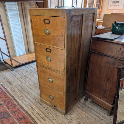 Mid Century Wooden Filing Cabinet