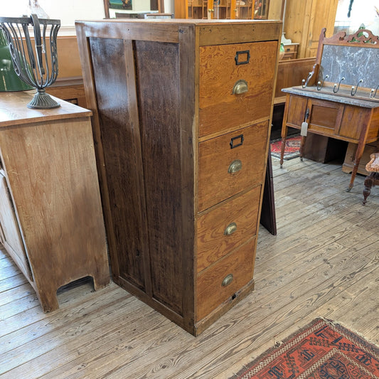 Mid Century Wooden Filing Cabinet