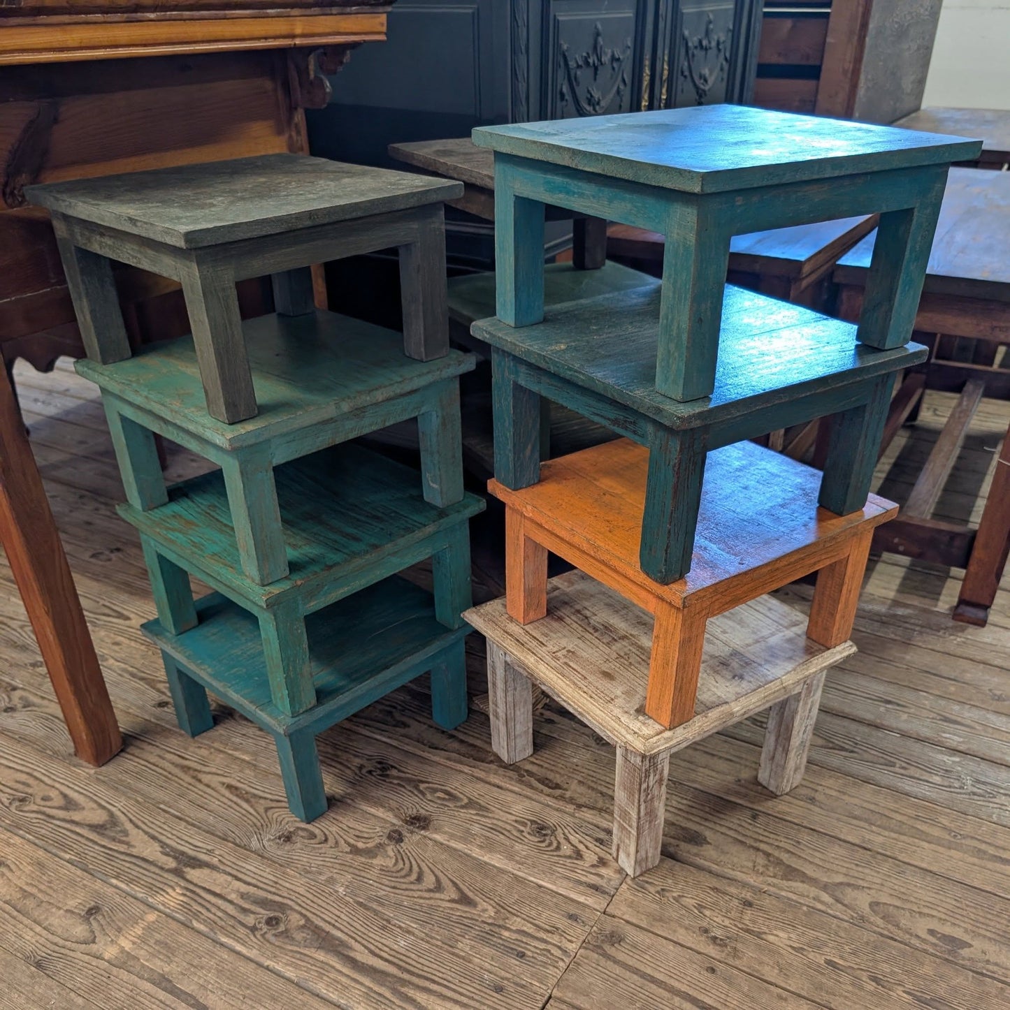Little Painted Stools/Tables