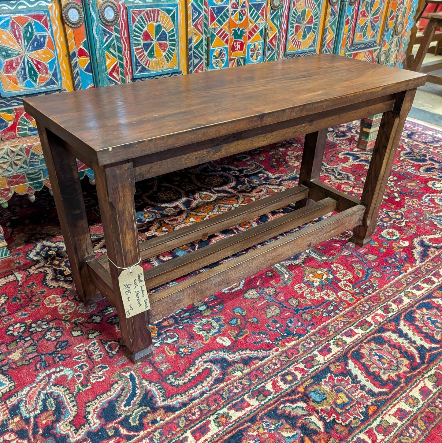 Small Hallway Benche with Shoe Rack