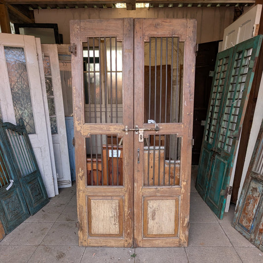 Waxed Teak Jali Doors