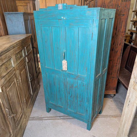 Blue Deco Style Teak Cupboard