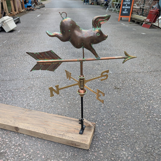 Brass Pig Weathervane