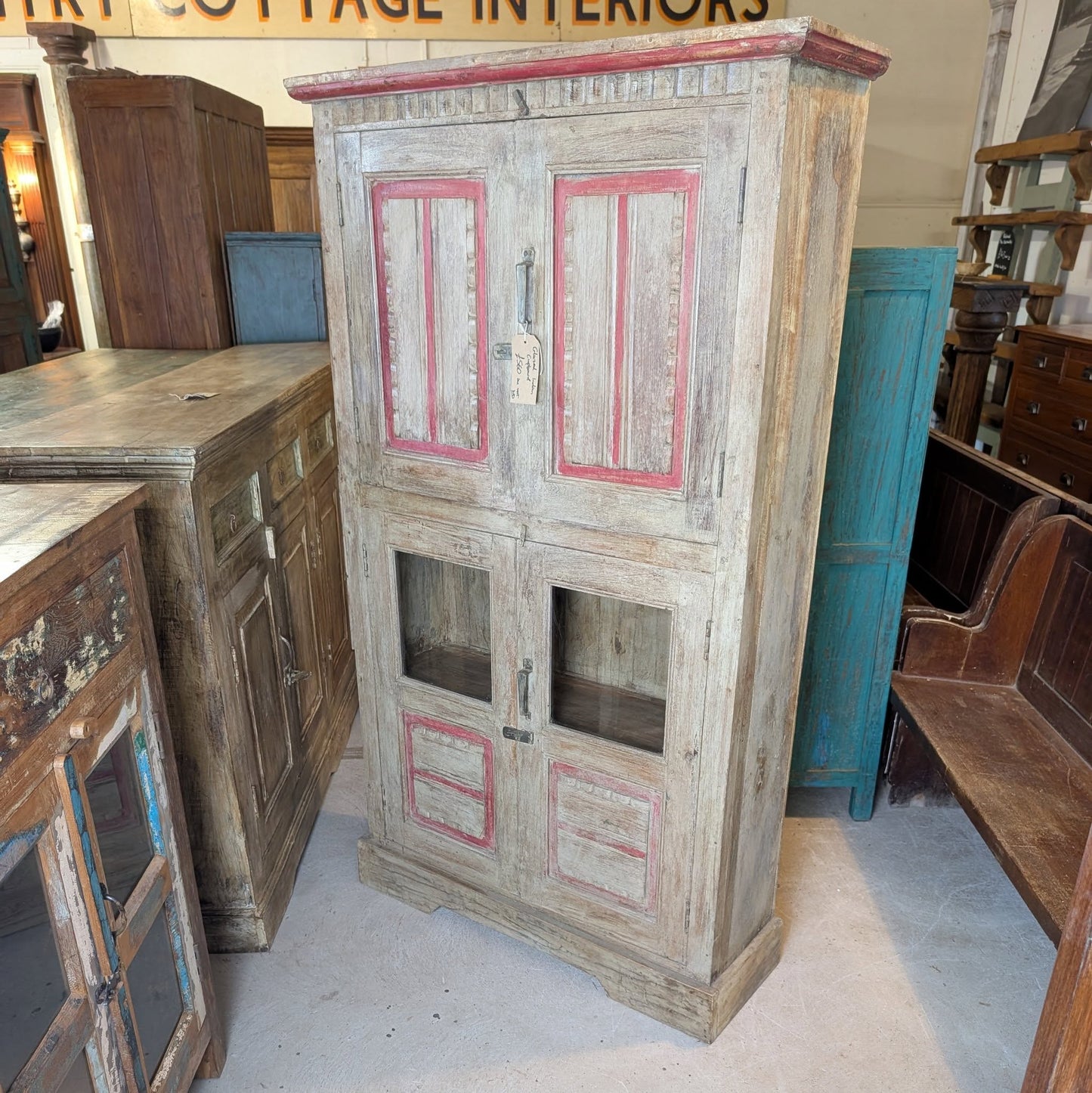 Bottom Glazed Teak Cupboard