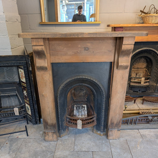 Complete Insert and Matching Pine Surround