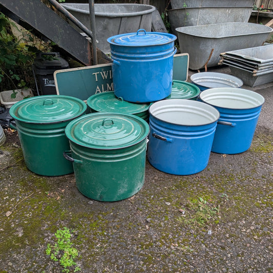 Large Enamel Pots