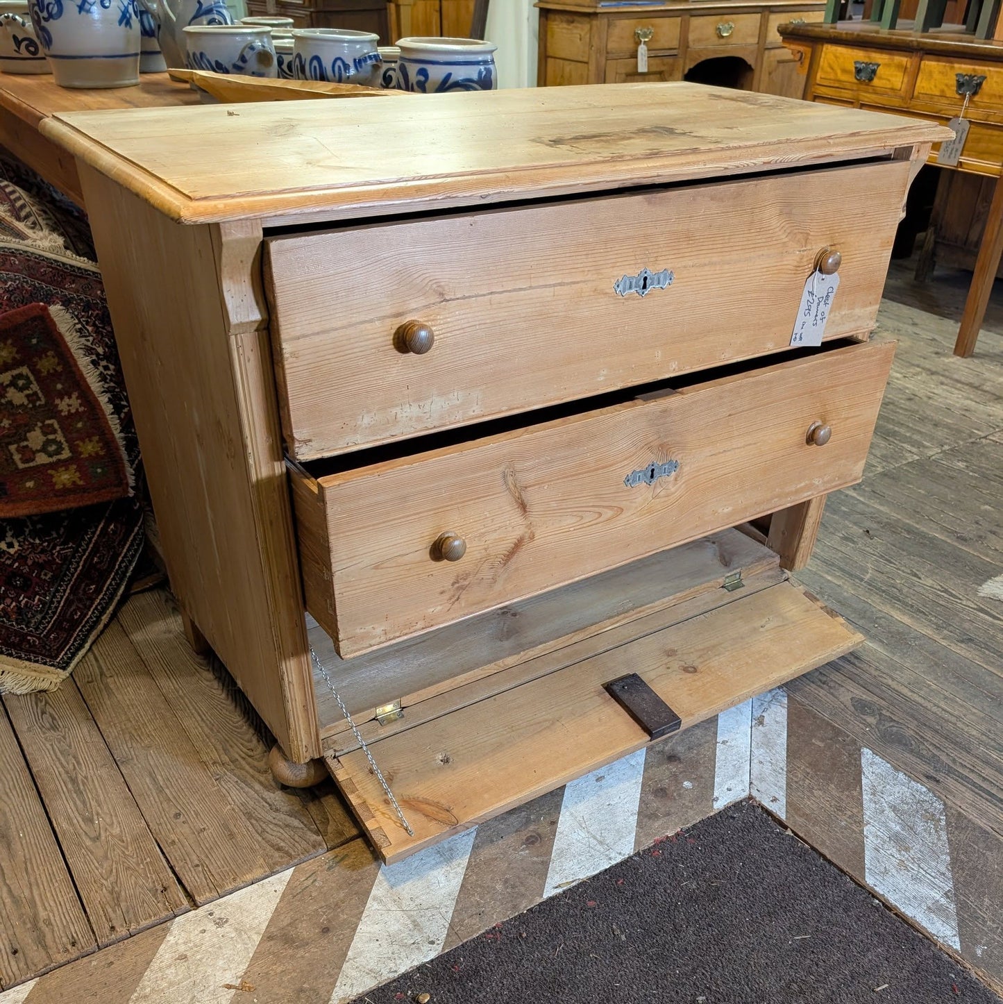 Waxed Pine Chest of Drawers