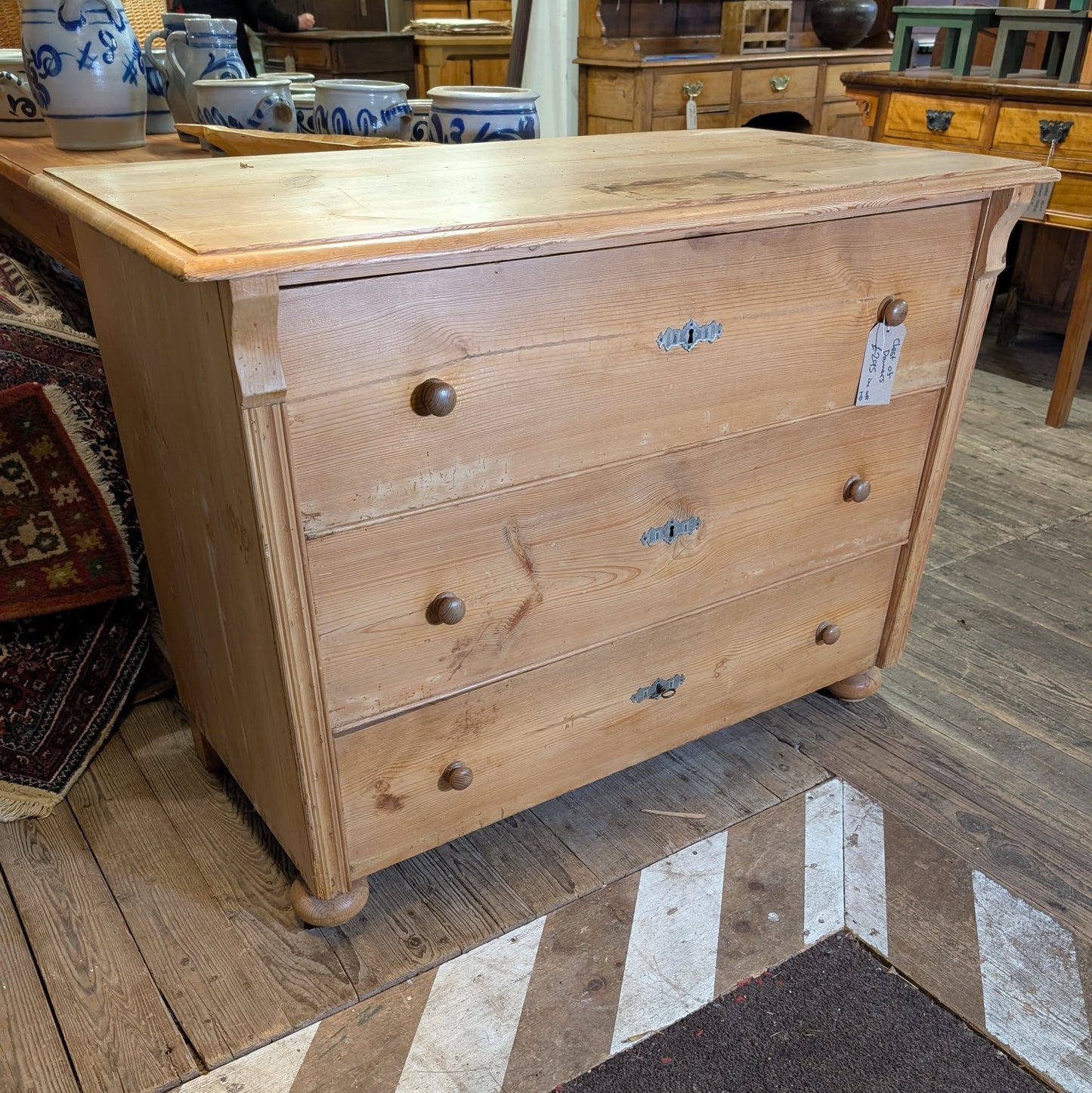 Waxed Pine Chest of Drawers