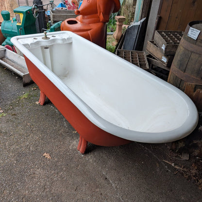 Old Cast Iron Roll Top Bath