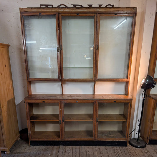 Mid Century Glazed Triple Cupboard