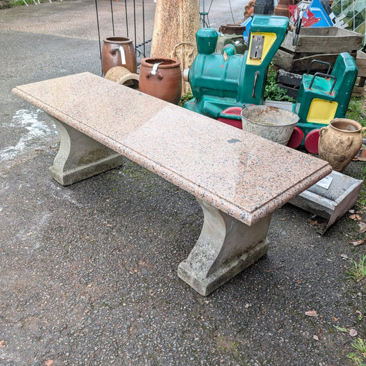 Granite & Concrete Garden Bench