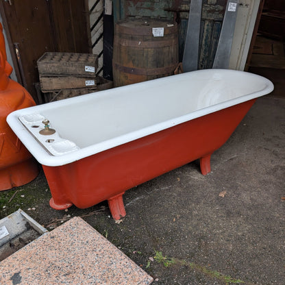 Old Cast Iron Roll Top Bath