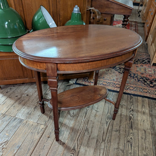 Oval Mahogany Lamp Table