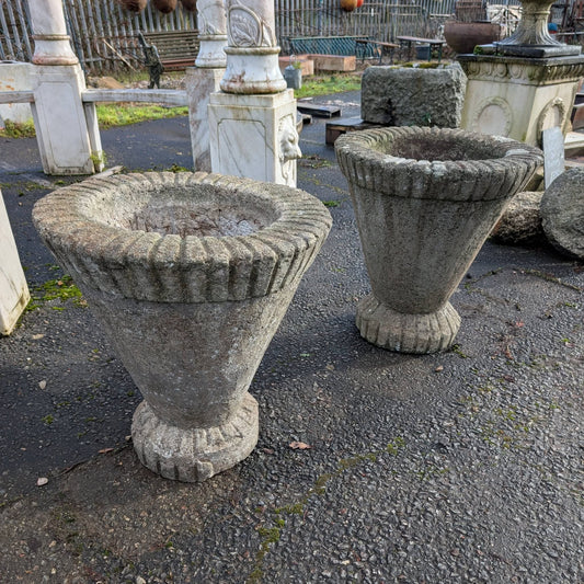Pair of Big Concrete Planters