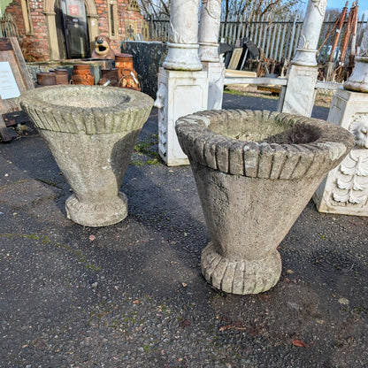Pair of Big Concrete Planters