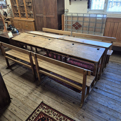 Oak Double School Desks