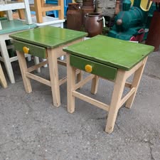 Rustic Little Hungarian Lamp Tables/Stools