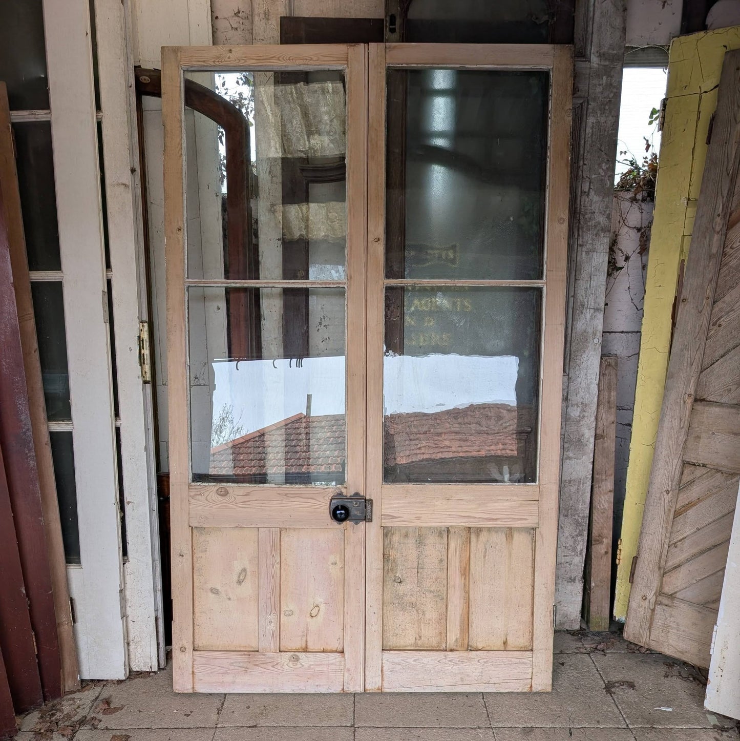 Pair of Pine French Doors