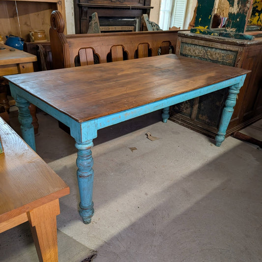 6ft Turquoise Dining Table