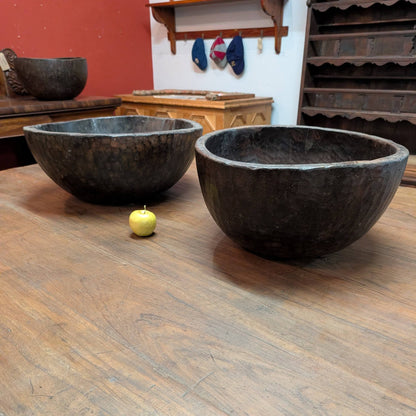 Large Carved Wooden Bowls