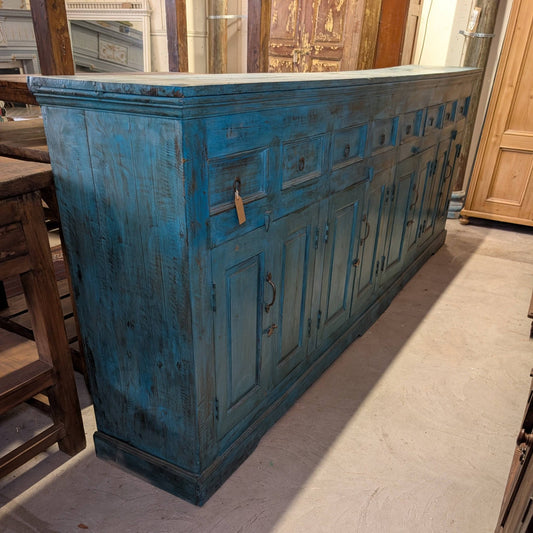 10ft Blue Indian Sideboard