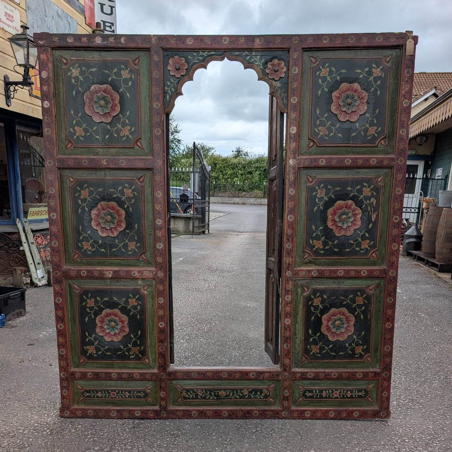 Indian Painted Window Panel