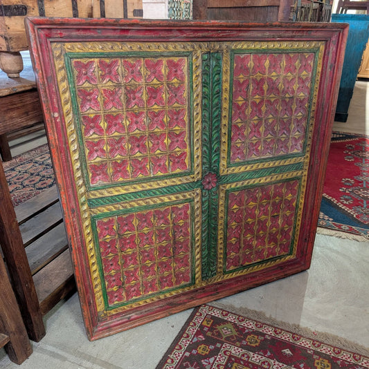 Square Painted Indian Wall Panel