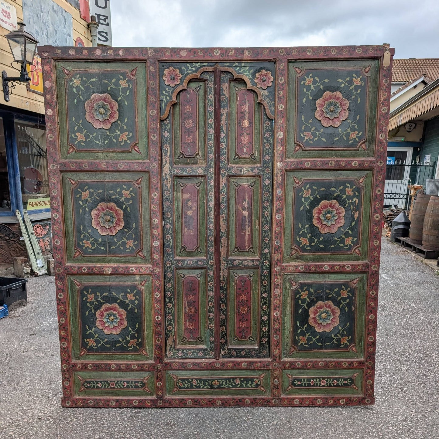 Indian Painted Window Panel
