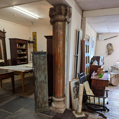 Pair of Old Indian Teak Pillars