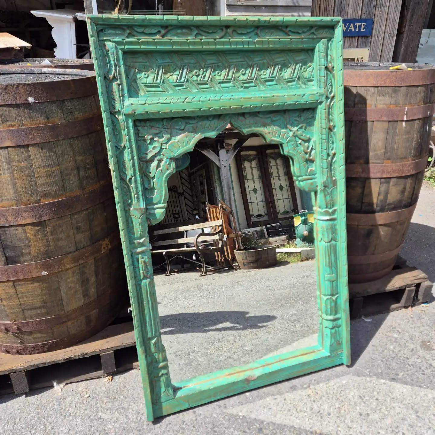 Green Indian Mirror