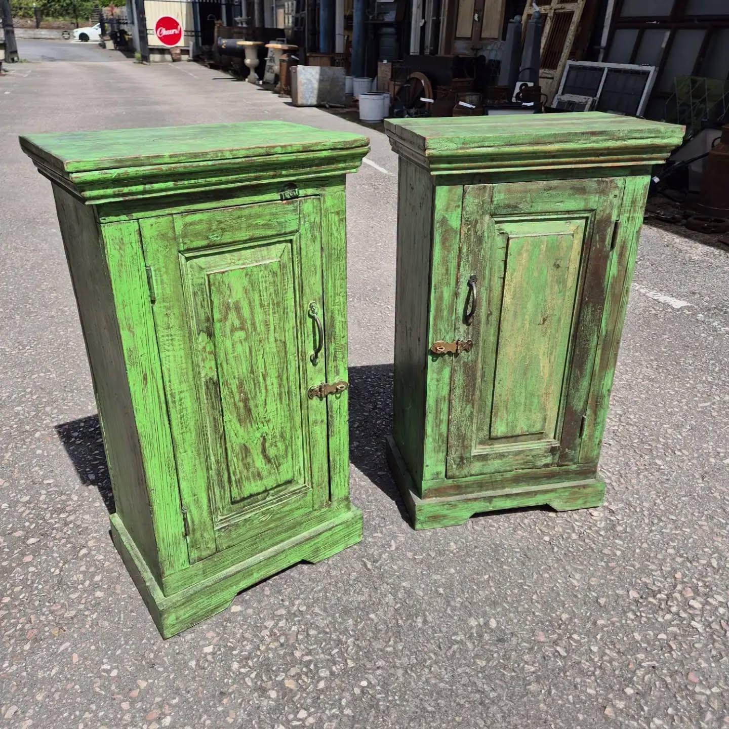 Pair of Indian Bedside Cupboards