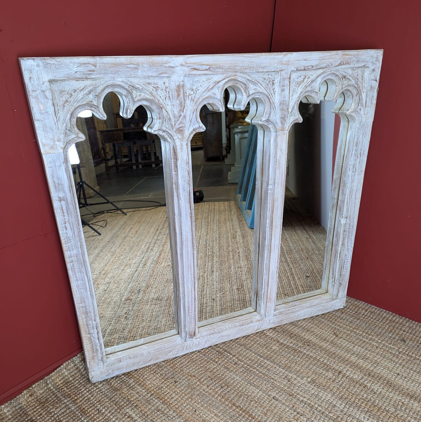 White Triple Mirror