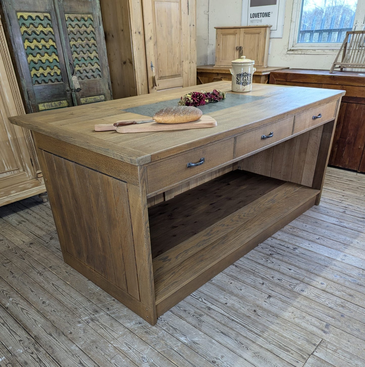 'The Devon' Oak Kitchen Island