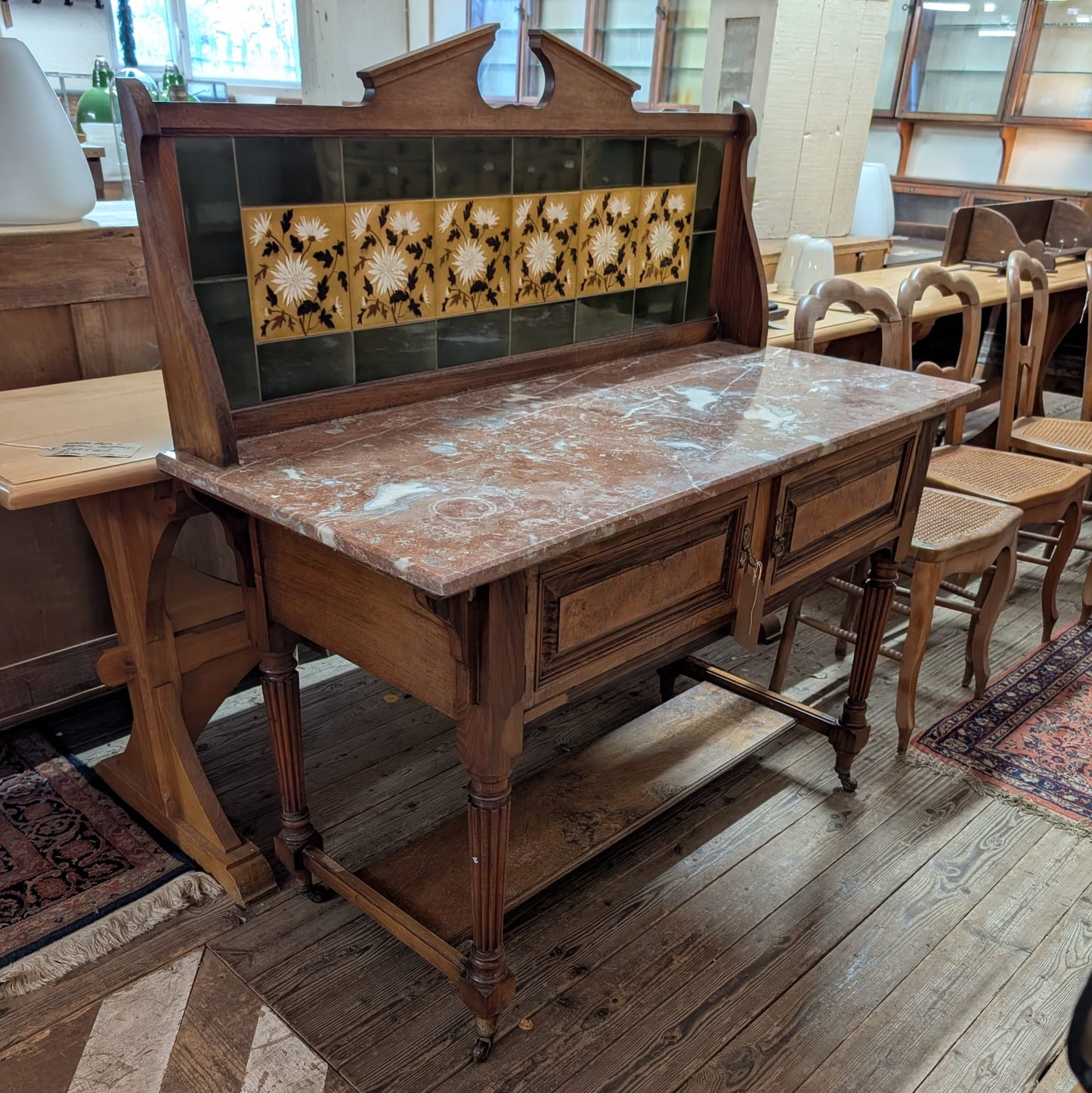 Edwardian Marble Top Washstand