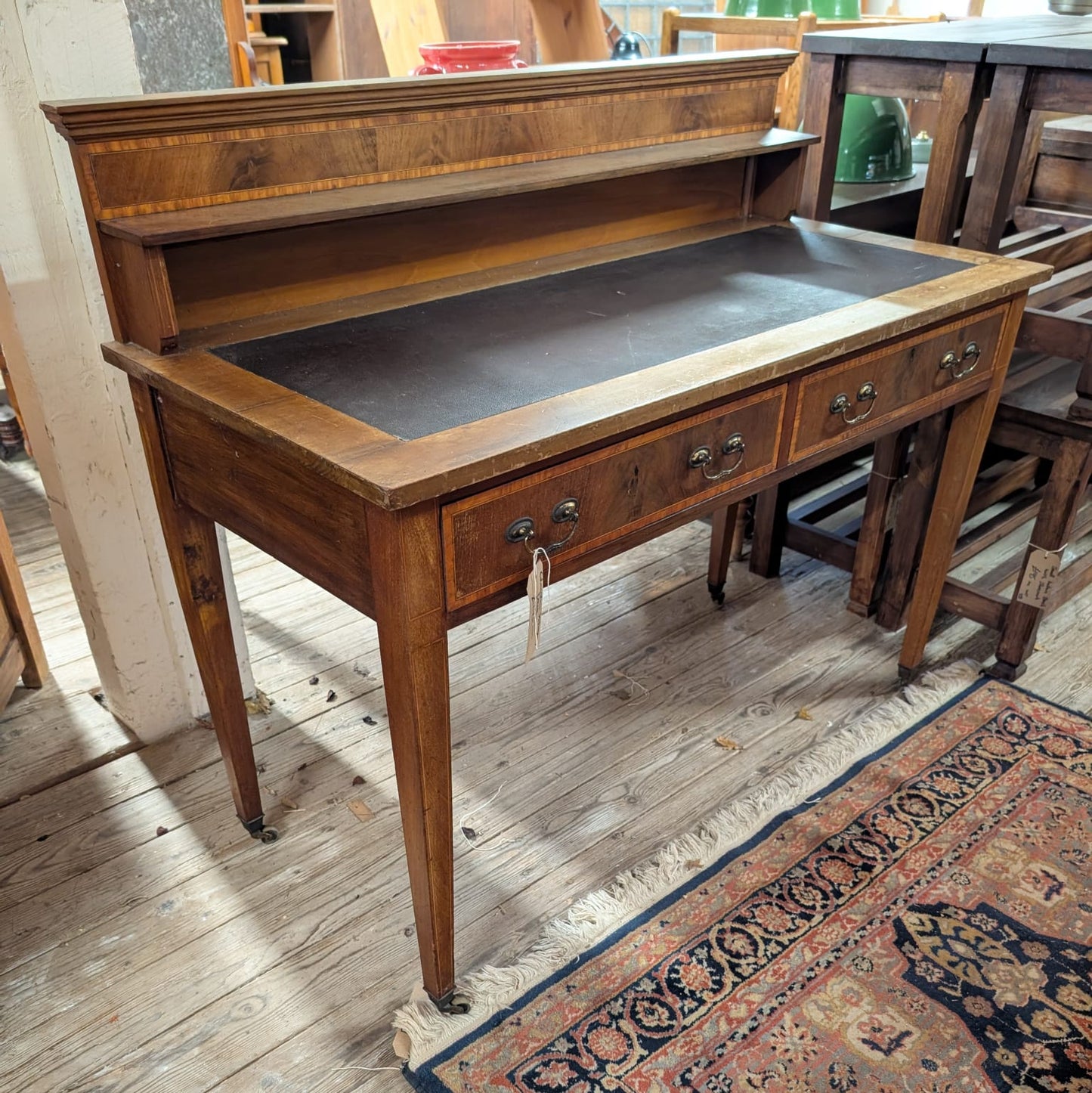 Edwardian Desk with Inlay and Drawers
